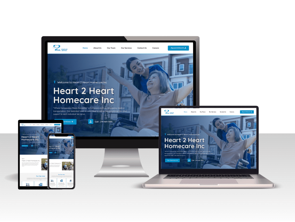 Heart 2 heart Homecare wordpress website design