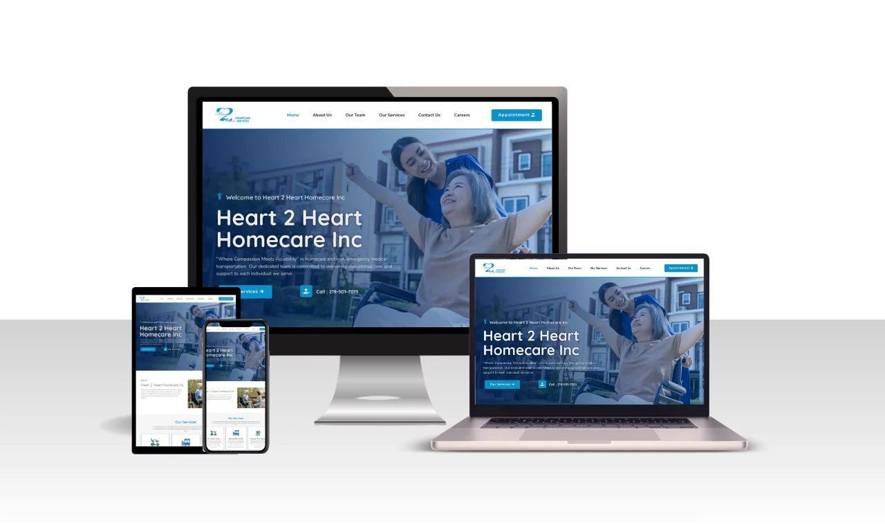 Heart 2 heart Homecare wordpress website design