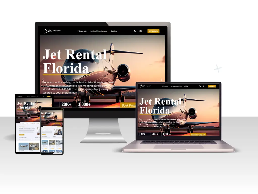 Jet rental wordpress website design